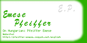 emese pfeiffer business card